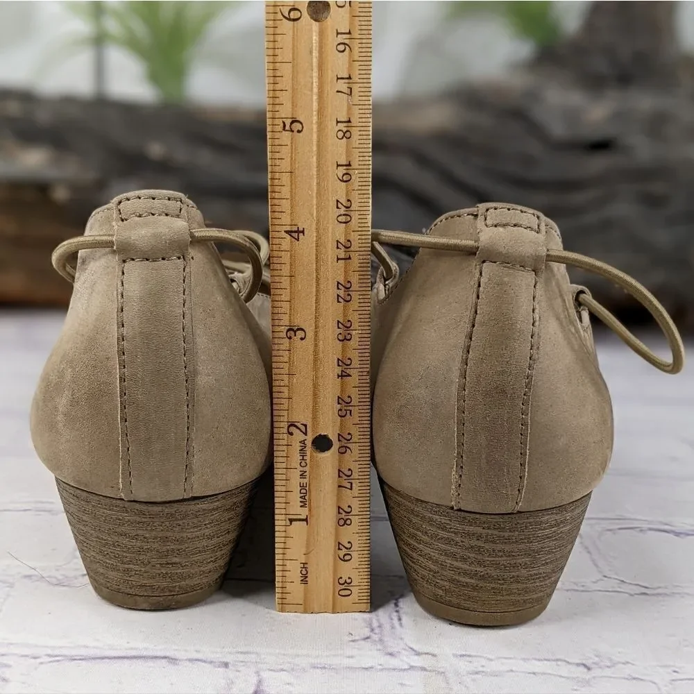 Rockport Cobb Hill Judson Cross Wedge Khaki Nubuck Flat